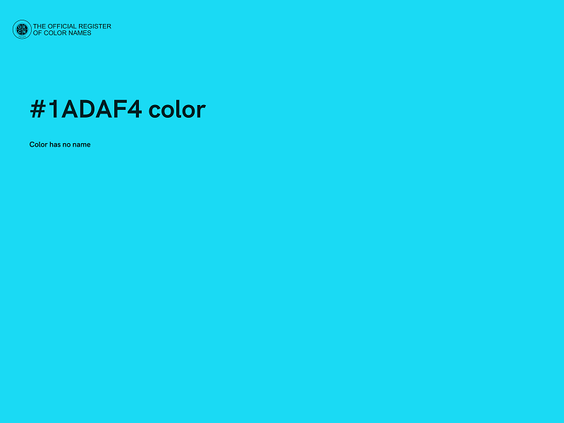 #1ADAF4 color image