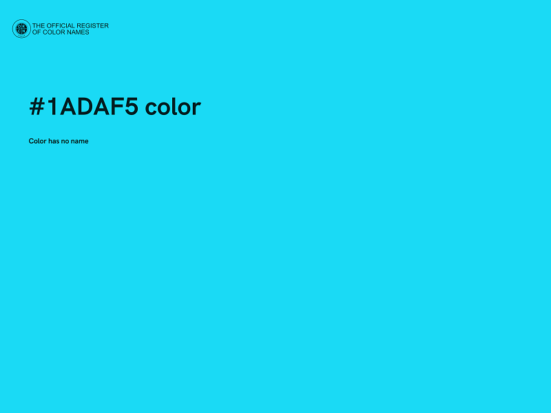 #1ADAF5 color image