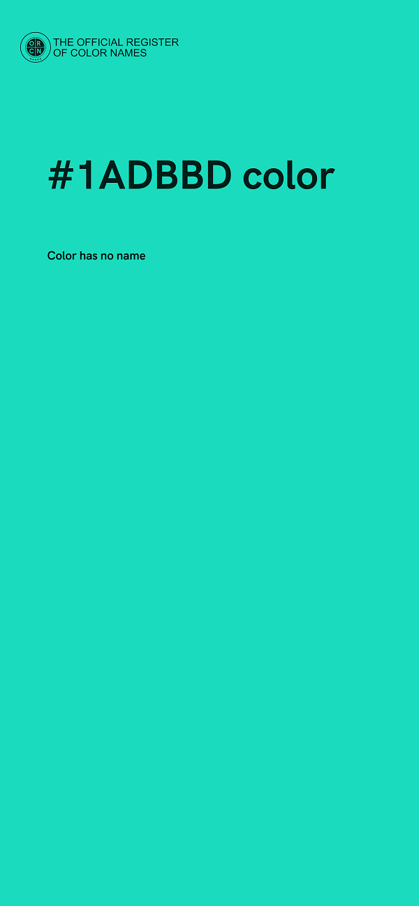 #1ADBBD color image