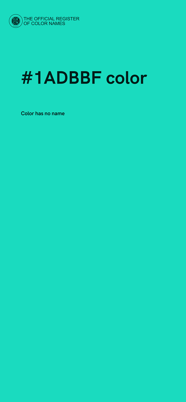 #1ADBBF color image