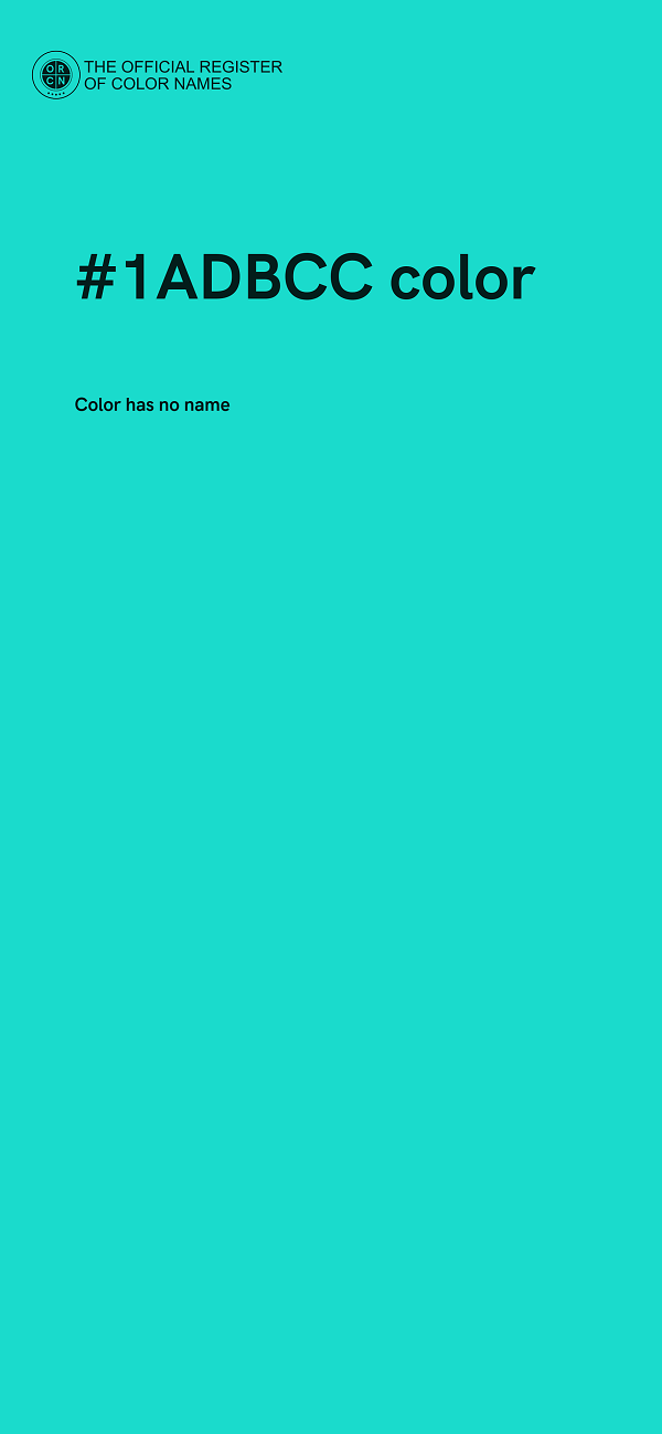 #1ADBCC color image