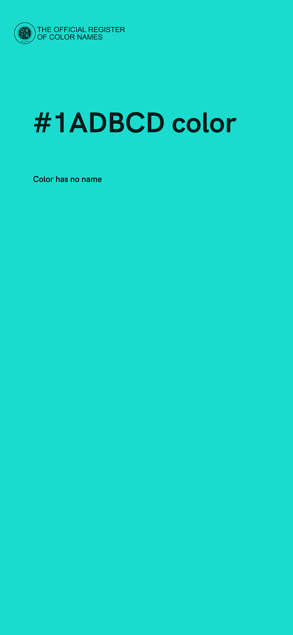 #1ADBCD color image
