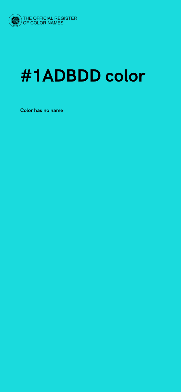 #1ADBDD color image