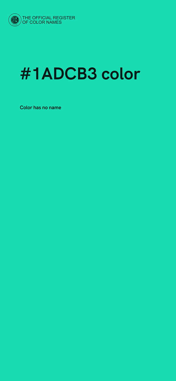 #1ADCB3 color image