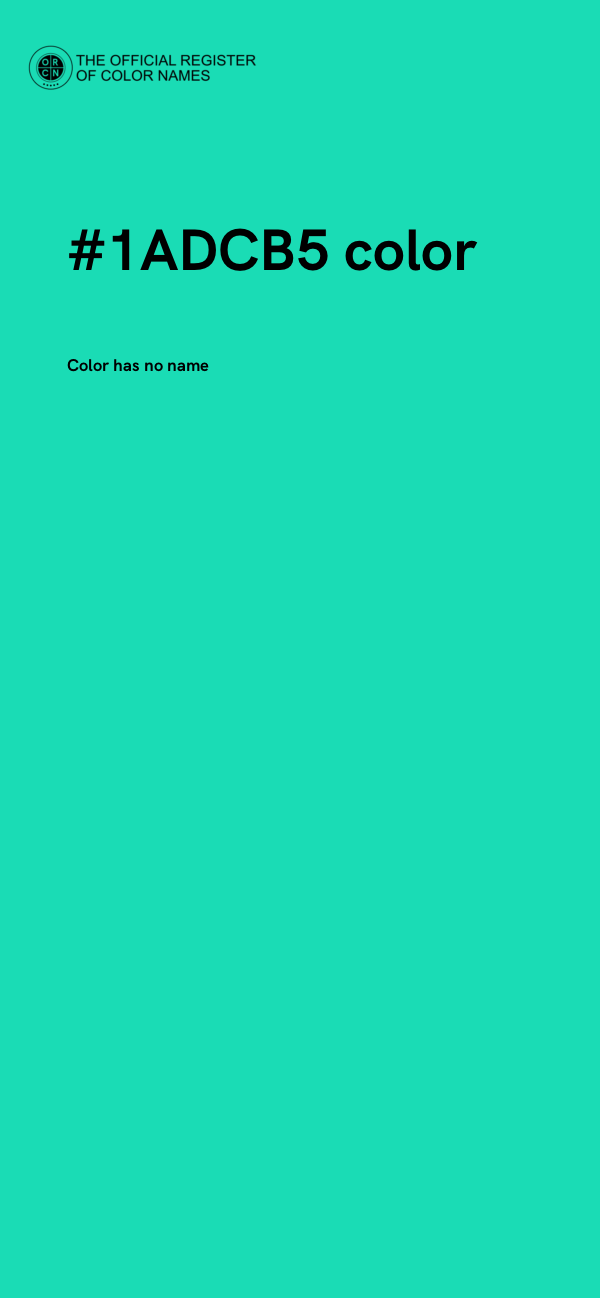 #1ADCB5 color image