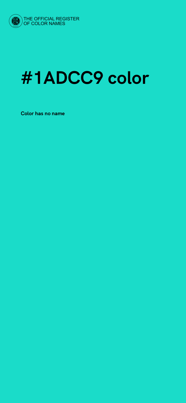 #1ADCC9 color image