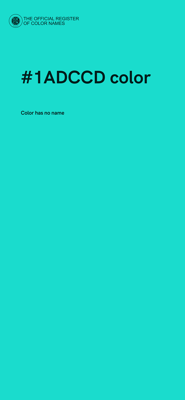 #1ADCCD color image