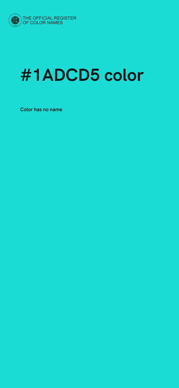 #1ADCD5 color image
