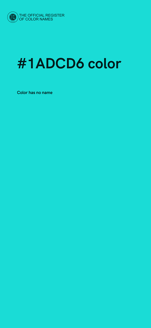 #1ADCD6 color image