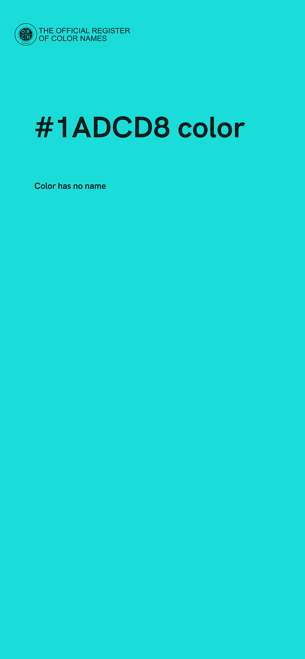 #1ADCD8 color image