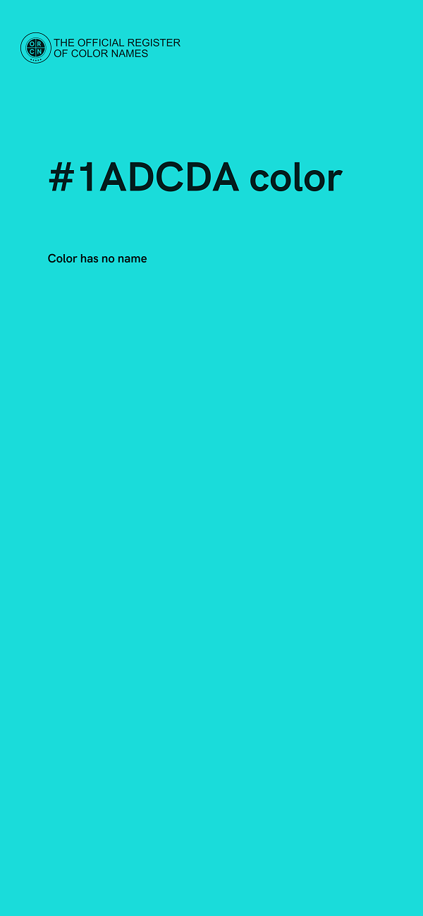#1ADCDA color image