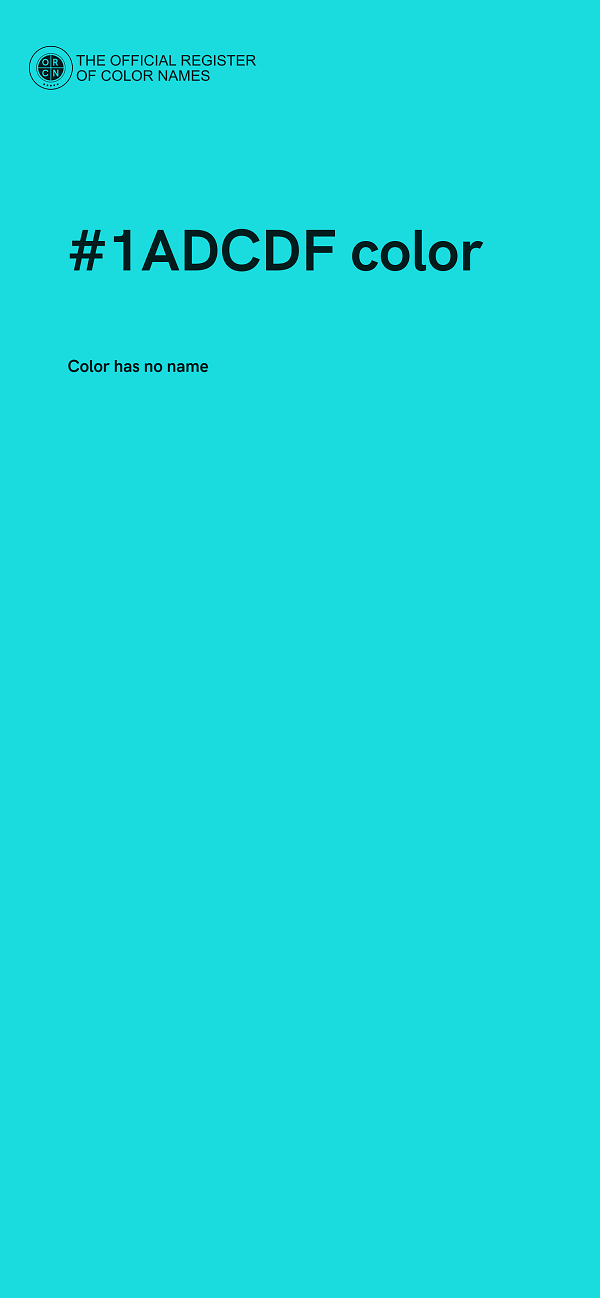 #1ADCDF color image