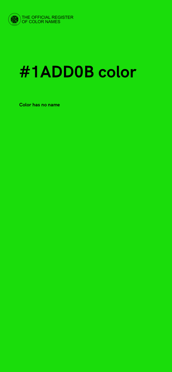 #1ADD0B color image