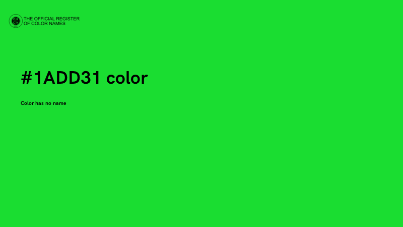#1ADD31 color image
