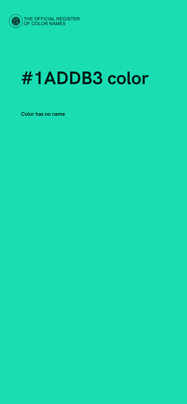 #1ADDB3 color image