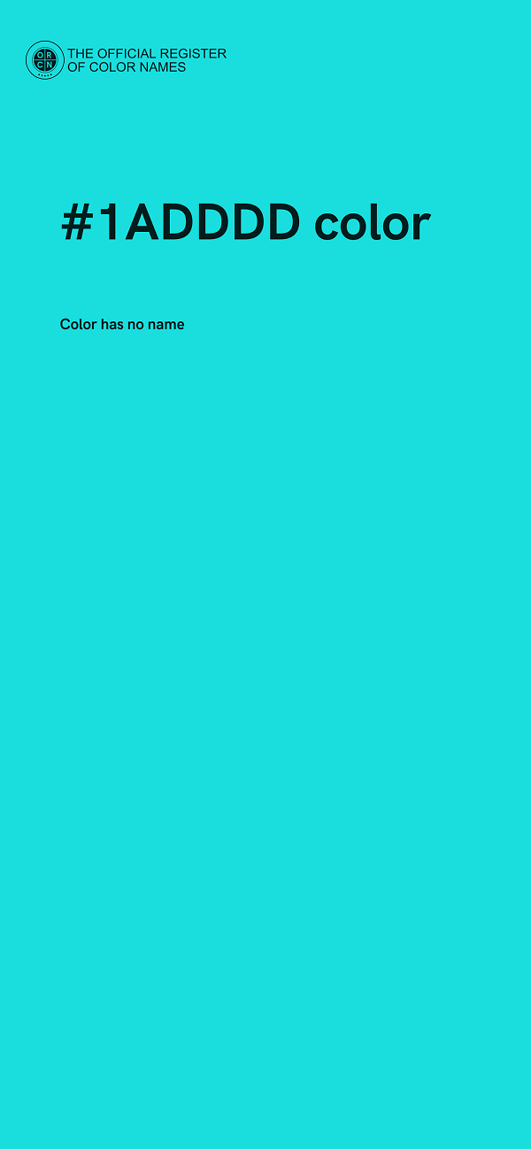 #1ADDDD color image