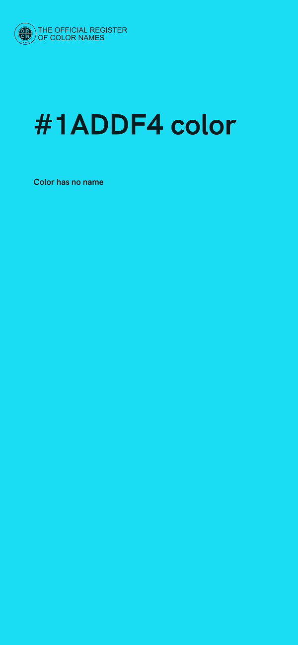 #1ADDF4 color image