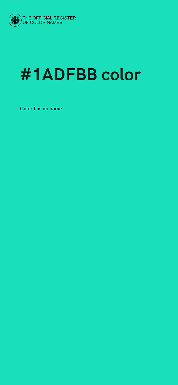 #1ADFBB color image