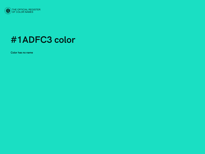 #1ADFC3 color image