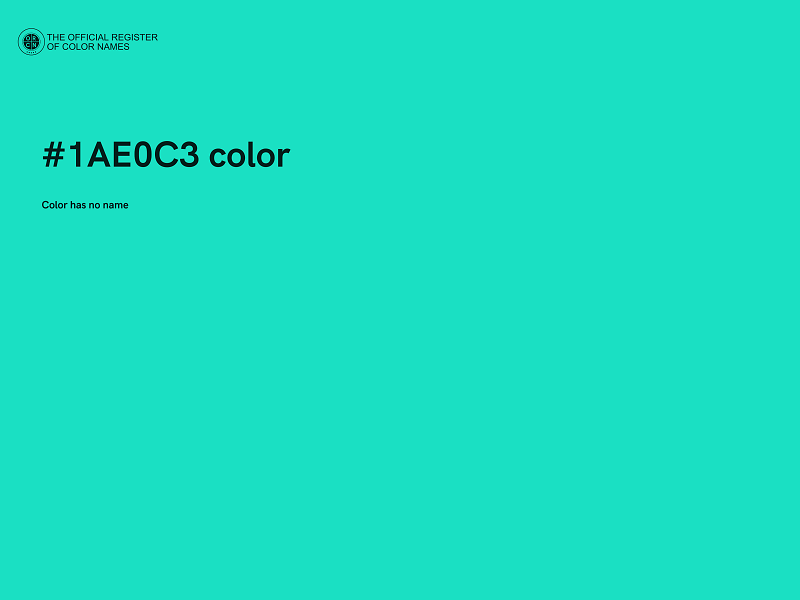 #1AE0C3 color image