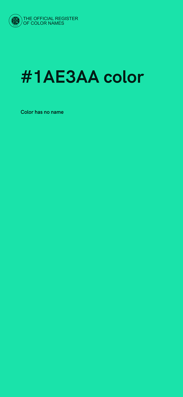#1AE3AA color image