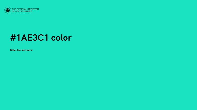 #1AE3C1 color image