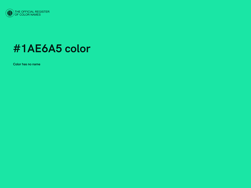 #1AE6A5 color image