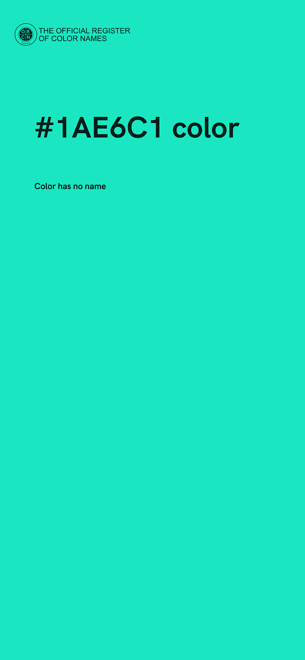 #1AE6C1 color image