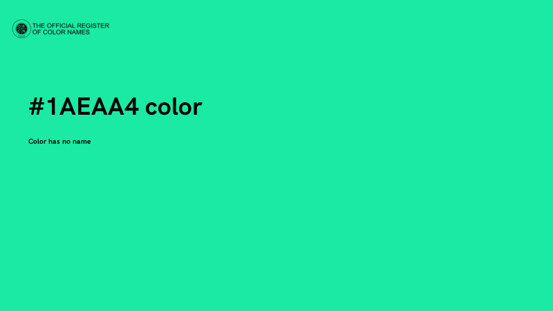#1AEAA4 color image