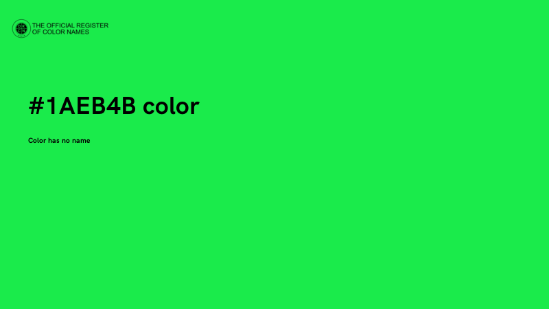 #1AEB4B color image