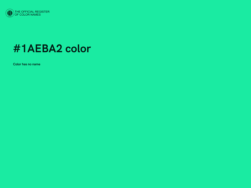 #1AEBA2 color image