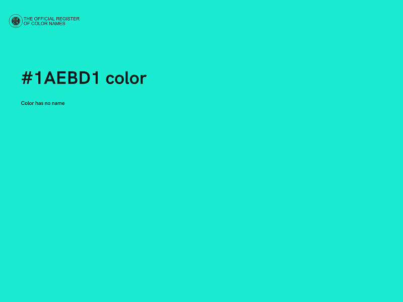 #1AEBD1 color image