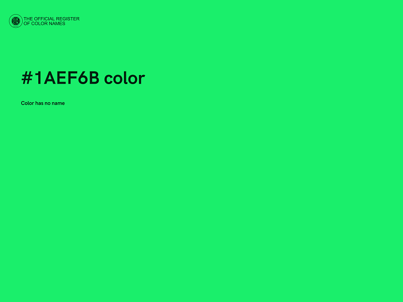 #1AEF6B color image