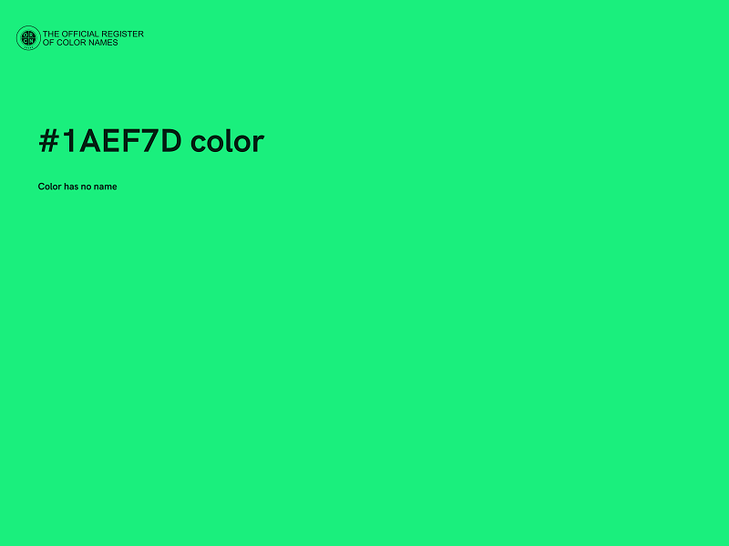 #1AEF7D color image