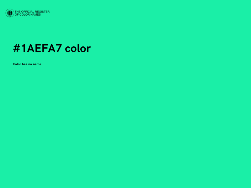 #1AEFA7 color image