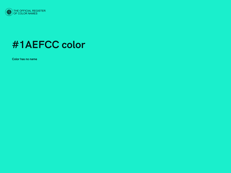 #1AEFCC color image