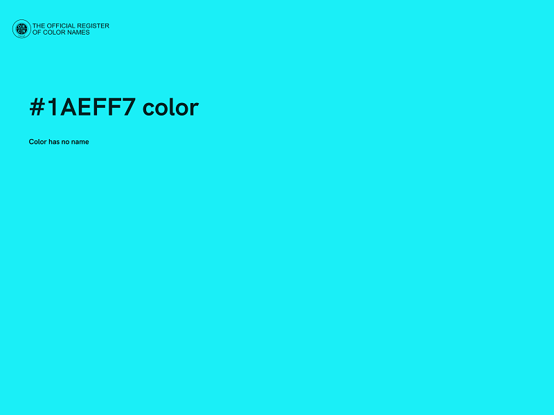 #1AEFF7 color image