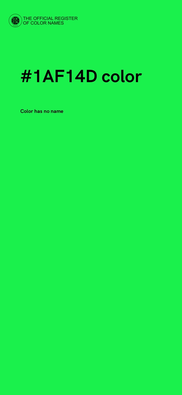 #1AF14D color image