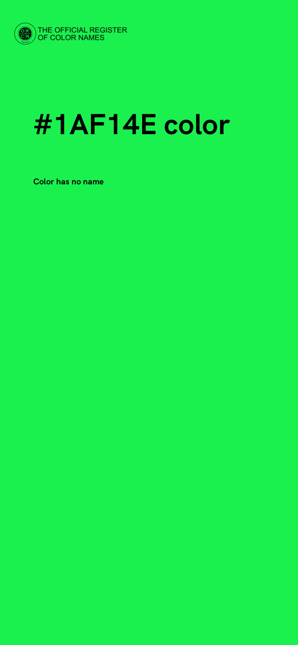 #1AF14E color image