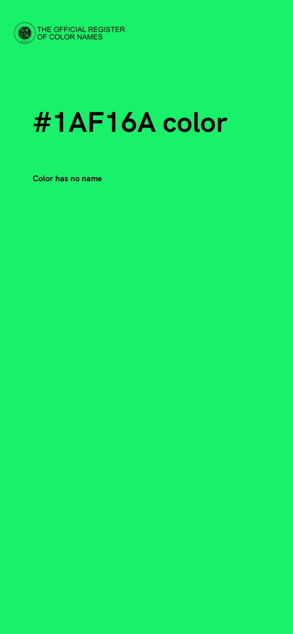 #1AF16A color image