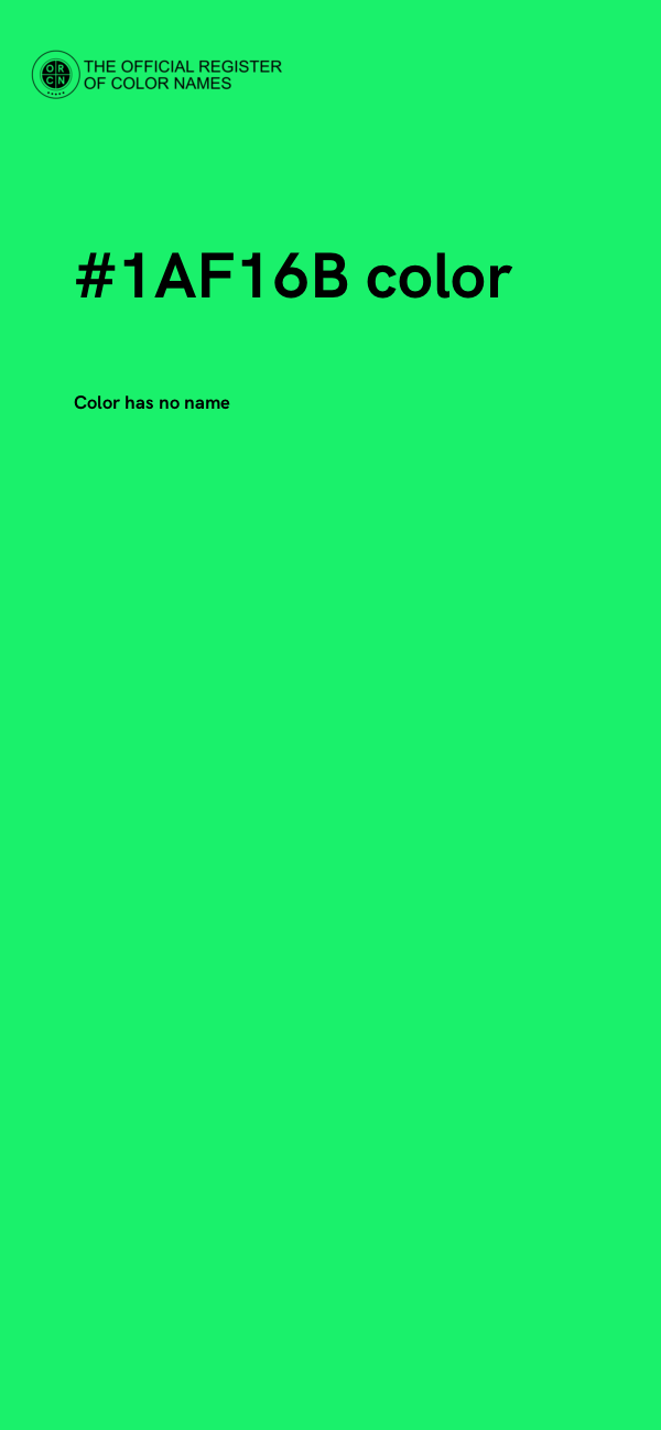 #1AF16B color image