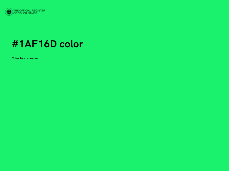 #1AF16D color image