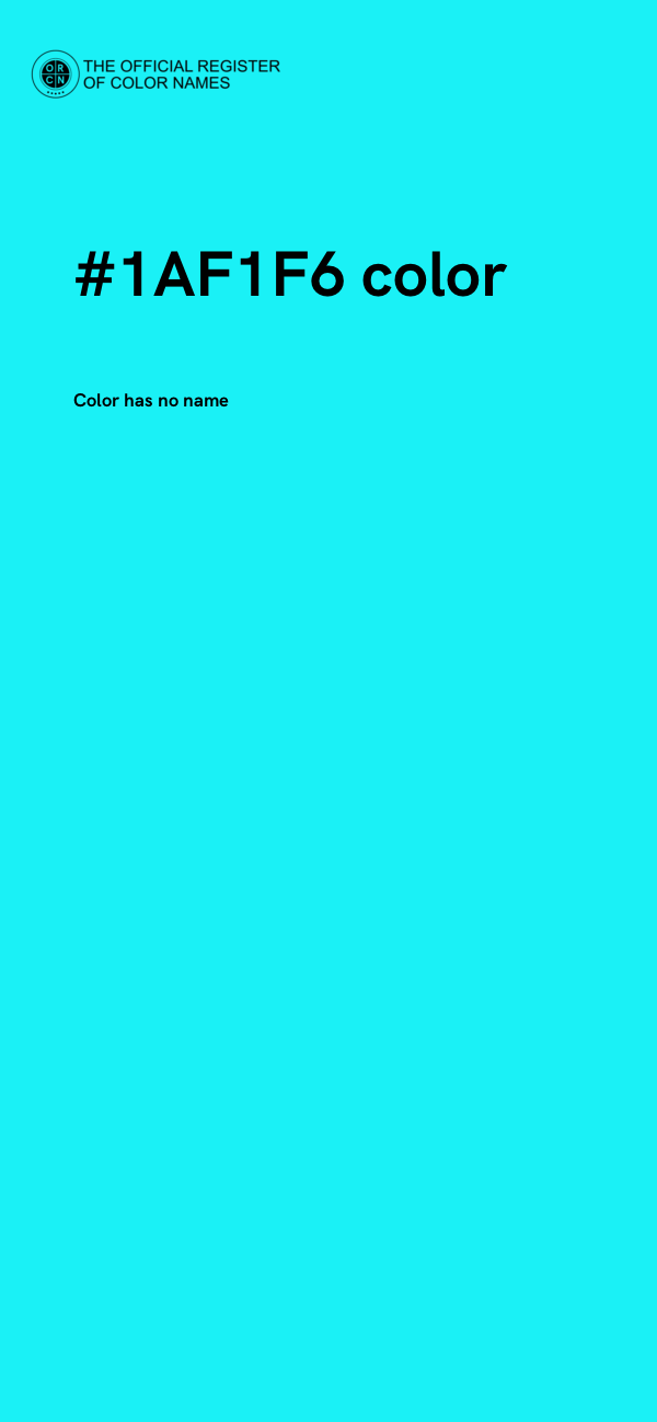 #1AF1F6 color image