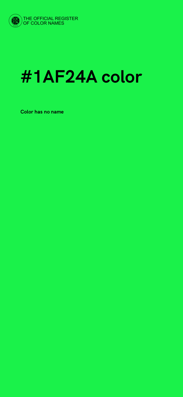 #1AF24A color image