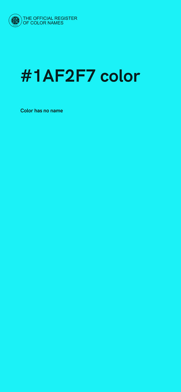 #1AF2F7 color image