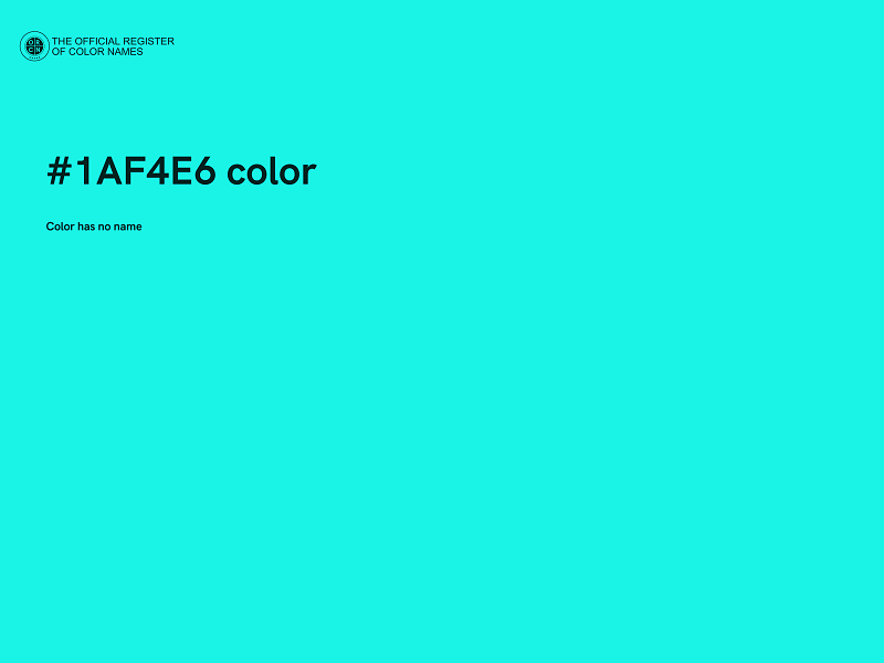 #1AF4E6 color image