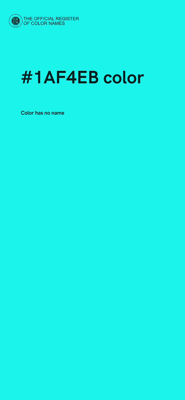 #1AF4EB color image