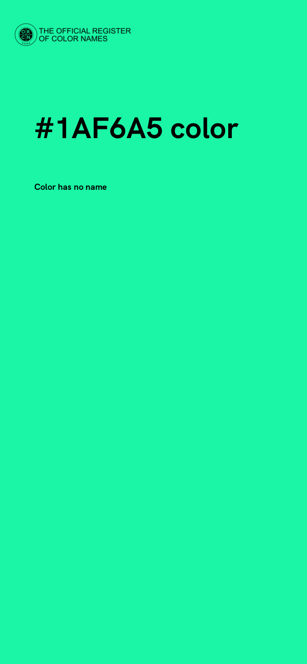 #1AF6A5 color image