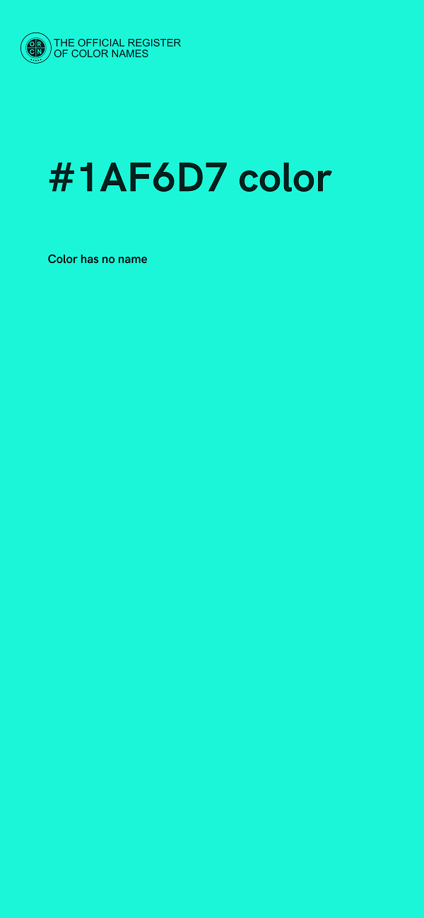 #1AF6D7 color image