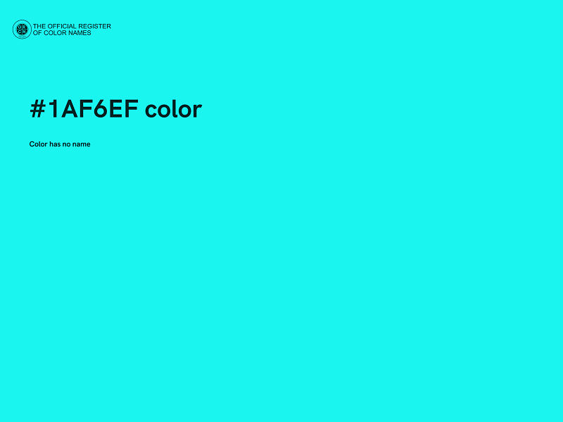 #1AF6EF color image